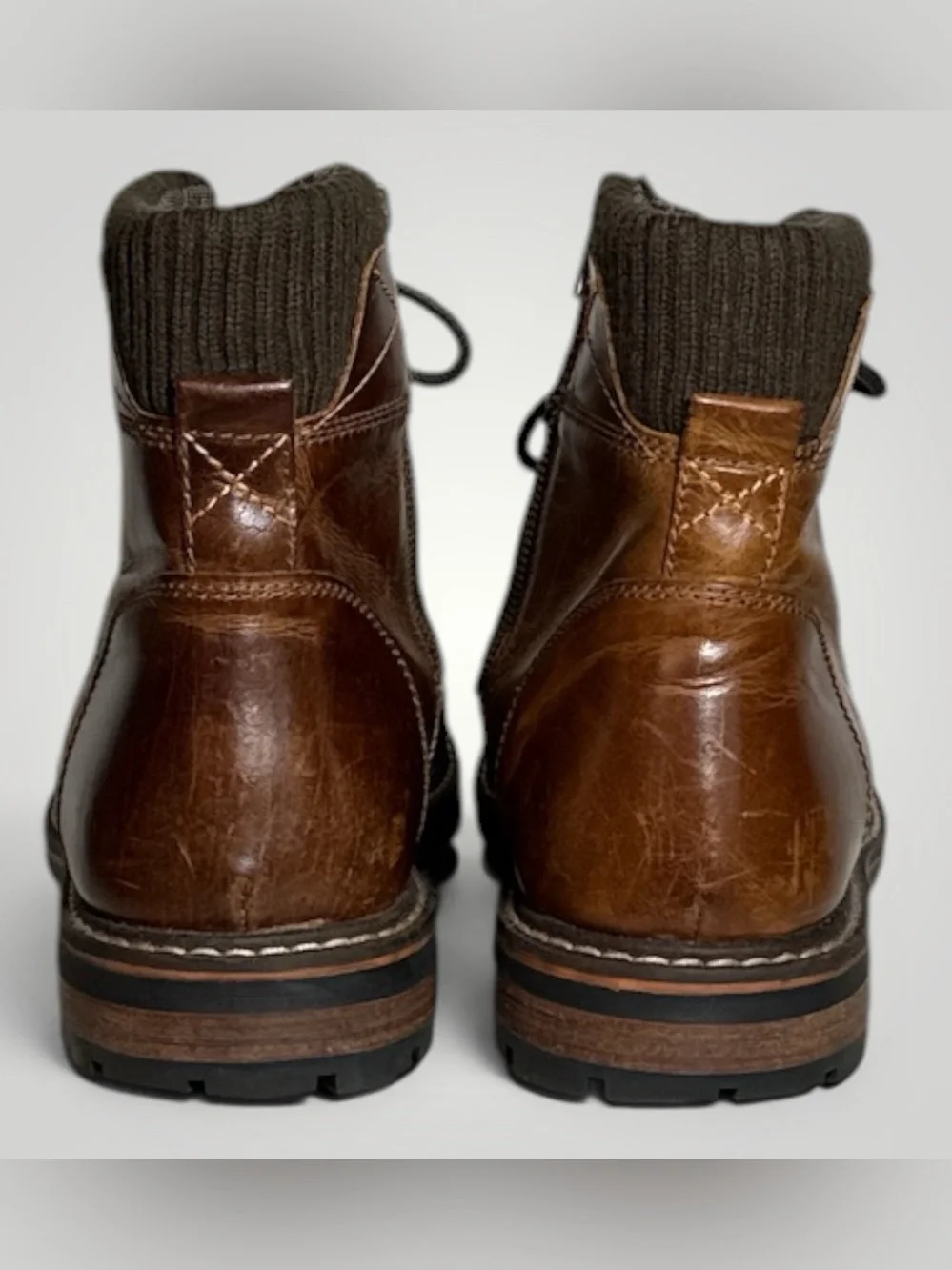 Crevo Camden Chelsea Boots Men’s 11 Chestnut Leather Pull On Ankle Boots CV1217
